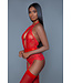 BeWicked Verleidelijke Ophelia Bodysuit in Rood | Luxe Satijn met Afneembare Jarretels