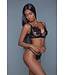 BeWicked Evangeline Lingerieset Zwart S/M – Luxe Mesh met Bloemdetails en Comfort