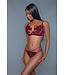BeWicked Evangeline Lingerie Set in Bordeaux | Chic Mesh met Bloemenaccenten