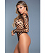 BeWicked Edgy Black Fishnet Bodysuit with Long Sleeves for Bold Style