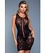 BeWicked Mademoiselle Mini Dress - Black Floral Lace Elegance