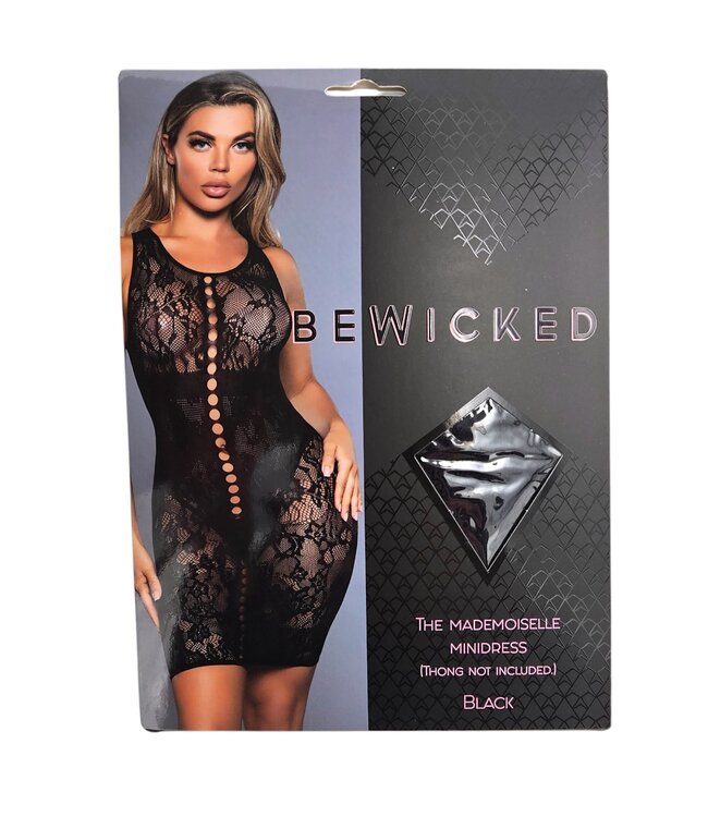 BeWicked Verleidelijke Kanten Mademoiselle Mini Jurk in Zwart voor een Elegante Look