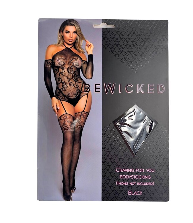 BeWicked Verleidelijke Bodystocking met Kant en Kousen | Laat je Innerlijke Verleidster Stralen
