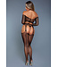 BeWicked Verleidelijke Run The World Bodystocking Set - Off-Shoulder & Geometrisch