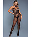 BeWicked Elegante Make You Melt Bodystocking Zwart met Verleidelijke Halterhals