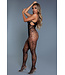 BeWicked Midnight Desire Bodystocking Schwarz – Verführerische Blumenspitze und Choker