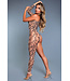 BeWicked Dare to Shine Bodystocking - Sensuele Dierenprint met Hoge Halslijn