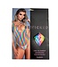 BeWicked Over The Rainbow Crisscross Bodystocking - Bold Fishnet Design