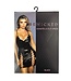BeWicked Verleidelijke Donatella Slip Dress Zwart | Bodycon Imitatieleer met Veterdetails
