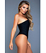 BeWicked Rowen XL Badeanzug Schwarz | Eleganter One-Shoulder mit Mesh-Einsatz