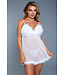 BeWicked Farah Babydoll Set S/M – Eleganz aus Kunstfell & transparentem Mesh