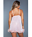 BeWicked Farah Babydoll-Set Rosa – Luxuriöses Kunstfell & Netzgewebe
