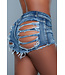 BeWicked Curves For Days Distressed High Waist Denim Shorts with Booty Cut-Out