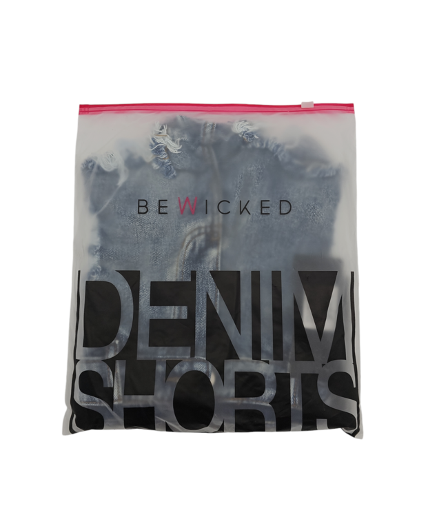BeWicked Curves For Days Distressed High Waist Denim Shorts with Booty Cut-Out