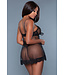 BeWicked Emma Satin & Spitzen Babydoll Set – Edle Sinnlichkeit in Schwarz