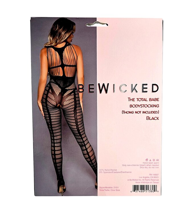 BeWicked Verleidelijke Kooidesign Bodystocking Zwart | Gedurfde en Flatterende Pasvorm