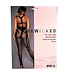 BeWicked Verführerischer Bodystocking Schwarz mit Käfigdesign und V-Ausschnitt