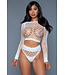 BeWicked Play With Me White Bodystocking - Sexy Fishnet & Brazilian Set