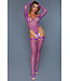BeWicked Purple Long-Sleeved Fishnet Bodysuit & Stockings Set - Seductive Elegance