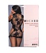 BeWicked Bloemenprint Mini Dress - Elegante Zwart Jurk met Verleidelijke Details