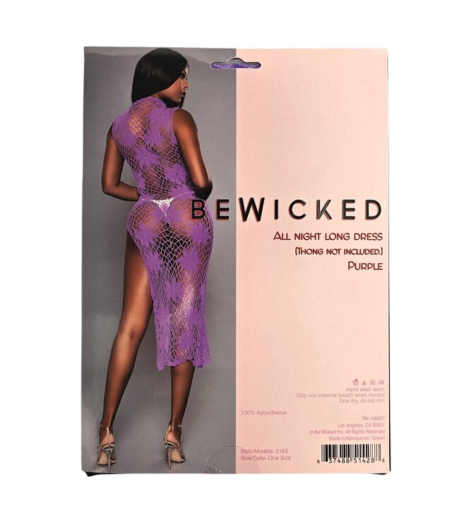 BeWicked All Night Long Purple Floral Dress | Sexy Sleeveless & Side Slit