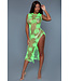 BeWicked All Night Long Green Floral Dress | Seductive Sleeveless Style