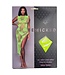 BeWicked Verleidelijke Mouwloze Bloemenjurk Groen met Zijsplit en Mesh Detail