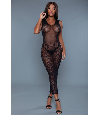 BeWicked Elegant Plus Size Black Bodycon Maxi Dress - Fallen For You by Bewicked