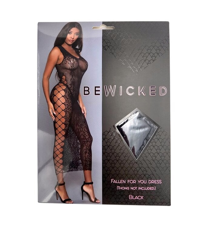 BeWicked Elegante Plus Size Bodycon Maxi-Jurk met U-hals en Kant | Fallen For You