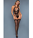 BeWicked Verleidelijke Sweet Vengeance Bodysuit met Mesh en Jarretelles - Zwart