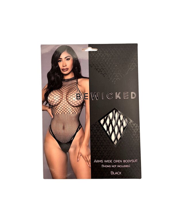 BeWicked Arms Wide Open Bodysuit - Chic Sensuality in Black