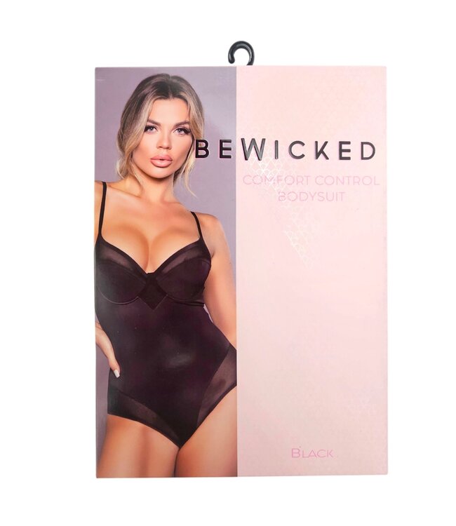 BeWicked Stijlvolle Comfort Control Bodysuit Zwart S/M | Versterk je Silhouet