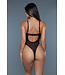 BeWicked Verleidelijk Kanten Bodysuit met Mesh en Sleutelgatopening - BeWicked