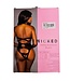 BeWicked Edgy Kanten Wetlook Bodysuit met Rits en Halterlijn - Bewicked Zwart