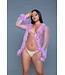 BeWicked Chic Chiffon Kimono with Faux Fur Trim - Elegant Loungewear by Bewicked