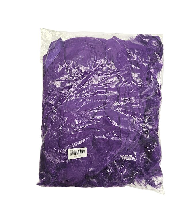 BeWicked Elegant Purple Chiffon Kimono with Feather Boa Trim and Satin Ties