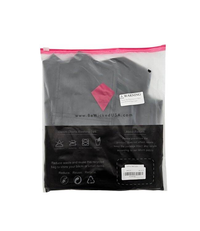 BeWicked Trending Lederlook Cheeky Shorts Zwart - Gedurfd en Praktisch voor Elke Gelegenheid
