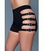 BeWicked Avantgarde Hohe Taille Shorts mit Riemen - Schwarz, Fashion-Statement