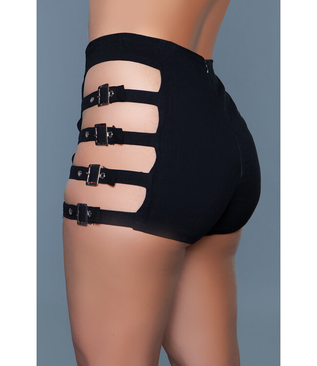 BeWicked Avant-Garde Hoge Taille Shorts | Gedurfde Look met Open Zijkanten