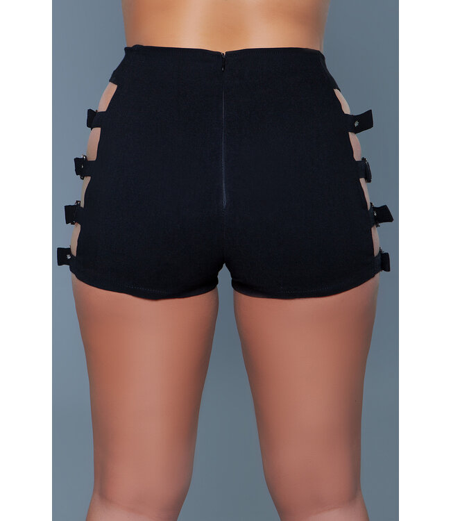 BeWicked Chique Hoge Taille Shorts met Rits en Open Riempjes - Trendy Design