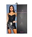 BeWicked Edgy Black Faux Leather Mini Dress with Mesh Detail - XL