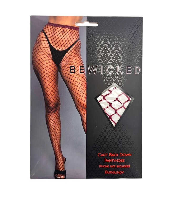 BeWicked Oversized Burgundy Fishnet Tights - Trendy Statement Look