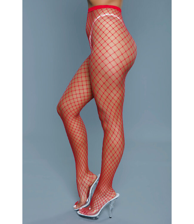 BeWicked Oversized Red Fishnet Tights by Bewicked - Bold & Trendy Fashion Statement