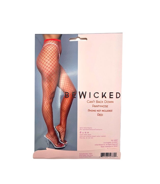 BeWicked Auffällige Oversized-Rote Netzstrumpfhose von Bewicked für Fashionistas