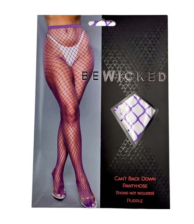 BeWicked Trendy Oversized Netpanty in Paars – Voor een Opvallende Outfit