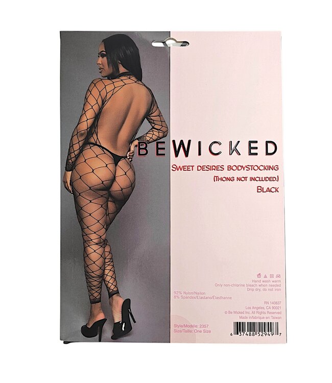 BeWicked Sinnlicher Sweet Desires Bodystocking Schwarz – Verführerisch & Stylish