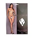 BeWicked Verleidelijke Visnet Bodystocking Zwart met V-hals en Lange Mouwen