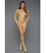 BeWicked Verführerischer Fischnetz Bodystocking Grün mit V-Ausschnitt von Be Wicked