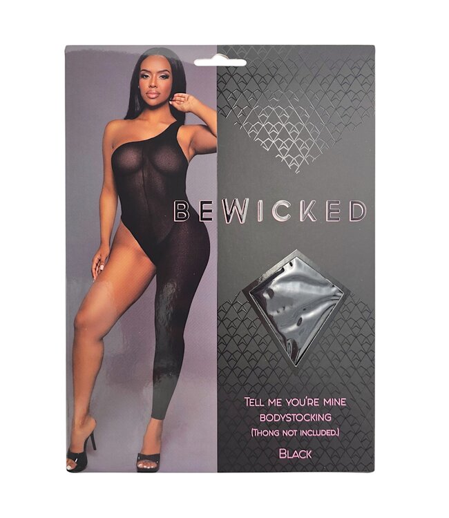 BeWicked Verleidelijk Elegante Tell Me You're Mine Bodystocking Zwart voor Speciale Avonden