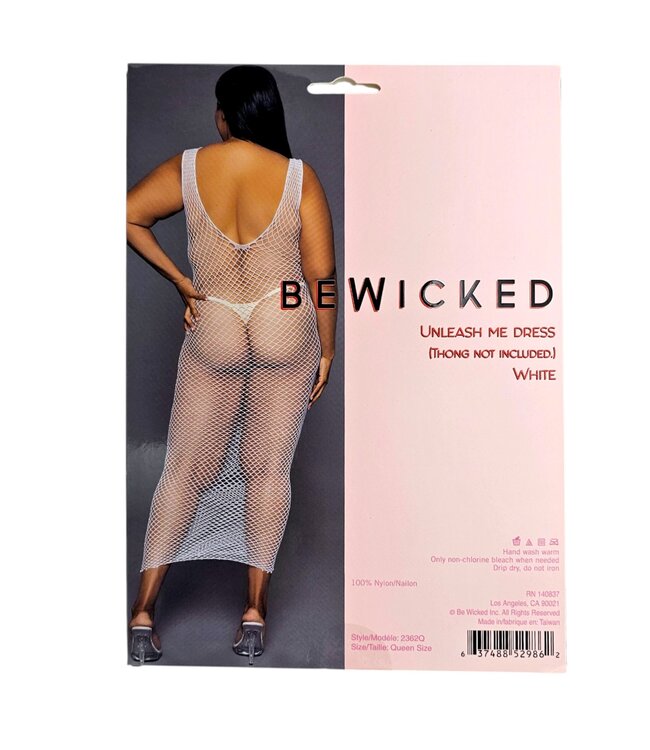 BeWicked Unleash Me Maxikleid Weiß – Verführerisches Netzdesign für Damen